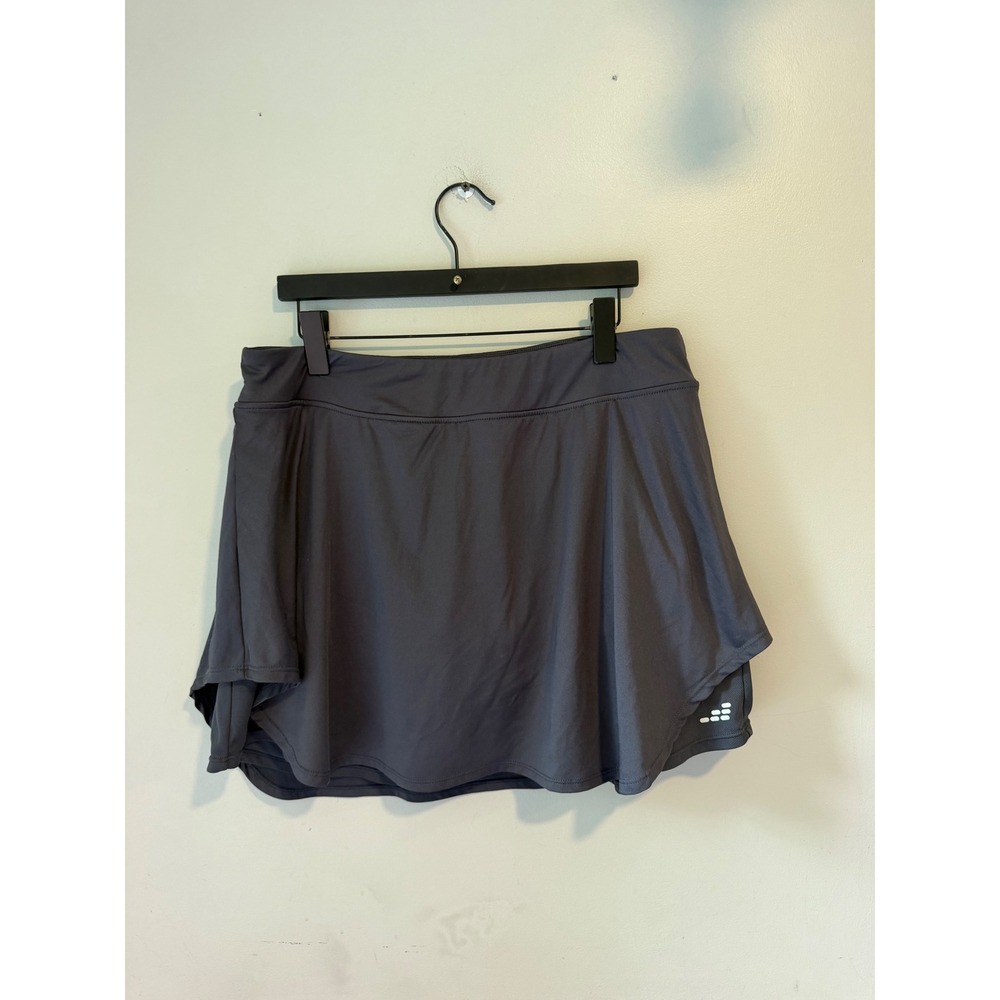BCG Womens XL Dark Gray Athletic Skort Built In Shorts Tennis Golf Skirt 1750